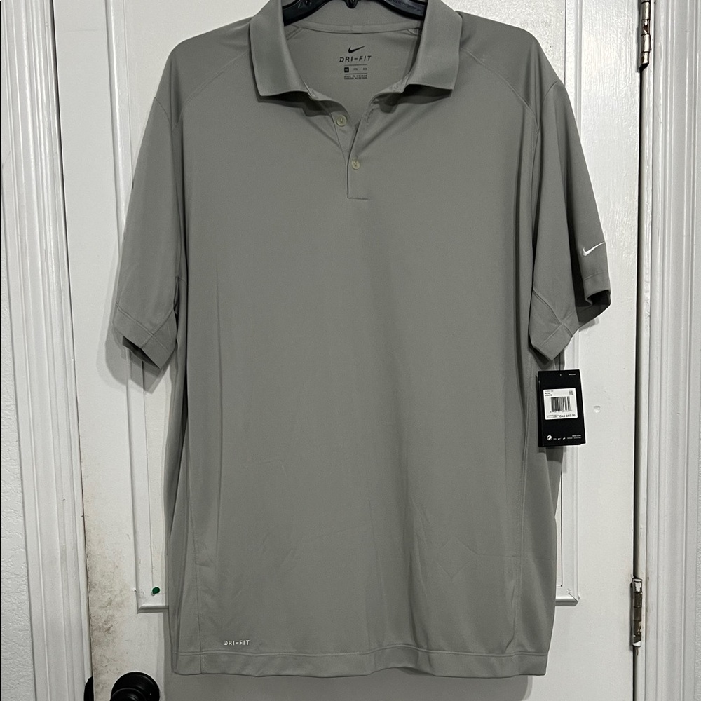 Nike Men's Dri-FIT Polo in Light Gray
